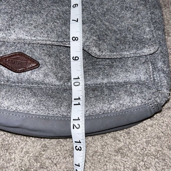 Merrell Gray Wool Blend Lightweight Rectangle Shoulder Strap Crossbody Bag - Picture 7 of 9